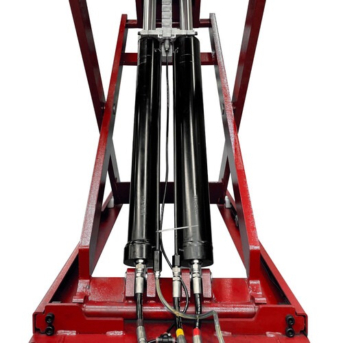 Elevador automotivo hidr�ulico pantogr�fico 3,5 T de sobrepor monof�sico vermelho - REPSI35  220V