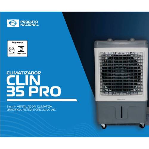 Climatizador de ar evaporativo 5 em 1 port�til 35L 40m� - CLIN35 PRO  110V