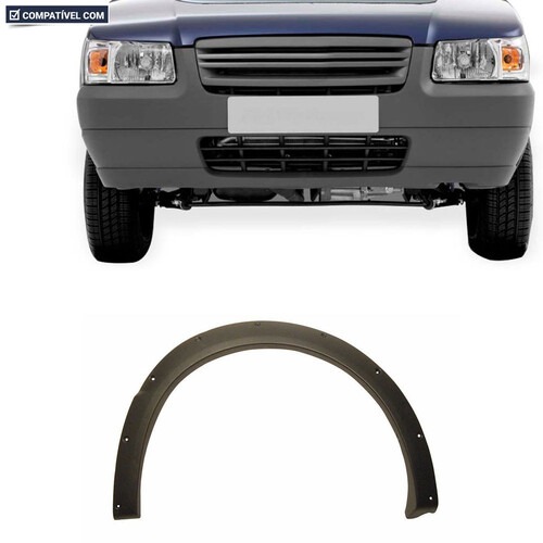 Moldura roda Uno Way 2006 a 2008 dianteiro preto texturizado - 3243