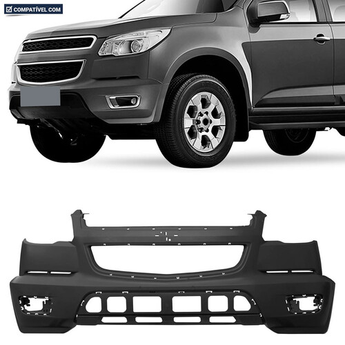 Para-choque S10 2012 a 2016 dianteiro preto liso - 1689