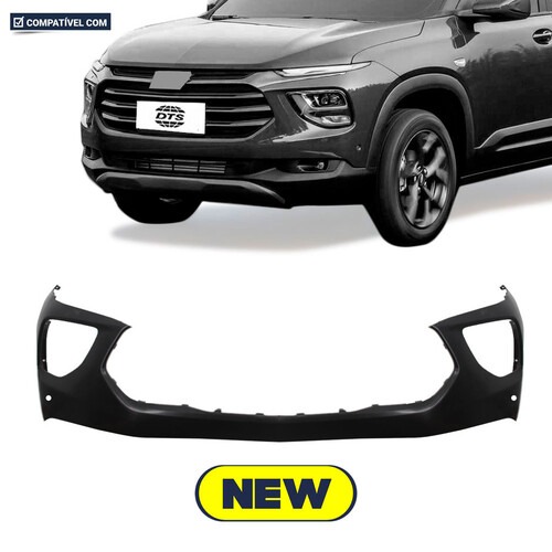 Para-choque Montana 2023 a 2025 dianteiro preto liso com furo para sensor - 1722