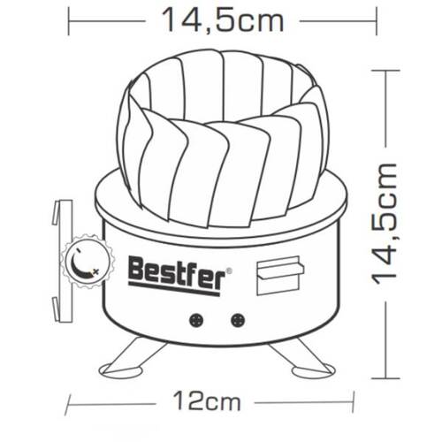 Fogareiro portátil a gás paleta corta-vento com acendimento automático - BFH3008 Fogareiro portátil a gás paleta corta-vento com acendimento automático - BFH3008