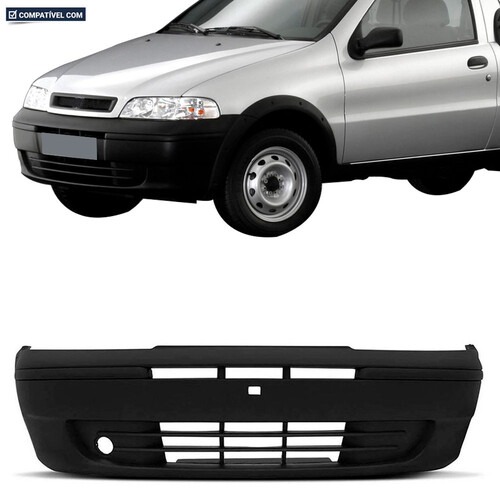 Para-choque Strada Working Restyling 2002 a 2007 dianteiro preto - 3265