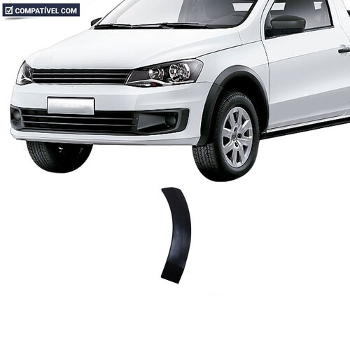 Moldura lateral Saveiro G6 2013 a 2016 dianteira direita preta texturizada - 6614