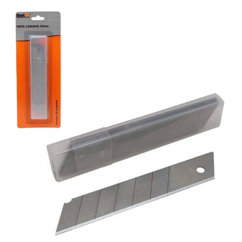 Lâmina para estilete 25 mm com 10 peças - BFH2835 Lâmina para estilete 25 mm com 10 peças - BFH2835