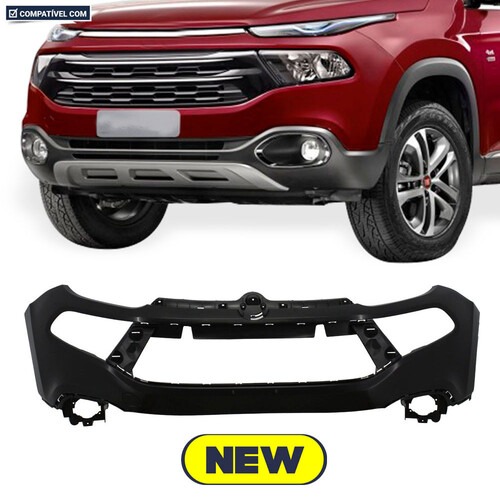 Para-choque Toro 2016 a 2021 dianteiro preto superior - 3533