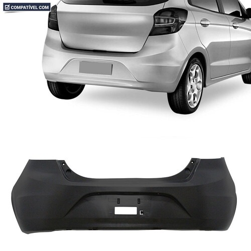 Para-choque Ka Hatch 2014 a 2018 traseiro preto - 2668-E
