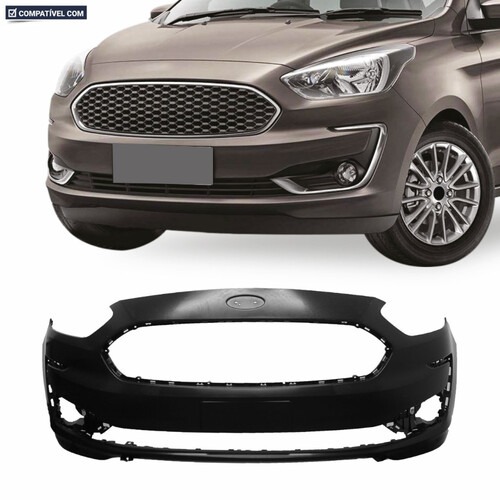 Para-choque Ka Hatch Sedan 2019 a 2022 dianteiro preto com e sem farol - 2671-E