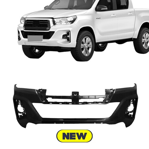Para-choque Hilux 2018 a 2020 dianteiro preto sem grade - 7074