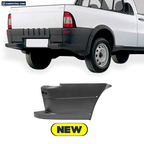 Para-choque Strada Adventure Restyling 2 2005 a 2013 traseiro preto - 3503