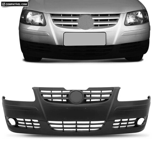 Para-choque Gol Parati Saveiro G4 2005 a 2010 dianteiro preto - 6458 