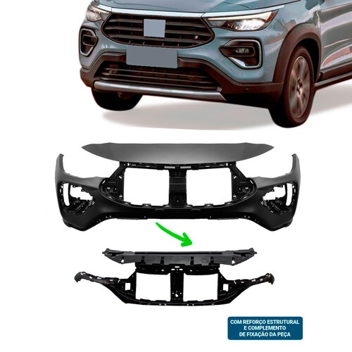 Para-choque Pulse 2021 a 2024 dianteiro preto liso - 3367