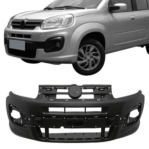 Para-choque Uno 2016 a 2022 dianteiro preto liso com e sem farol - 3575