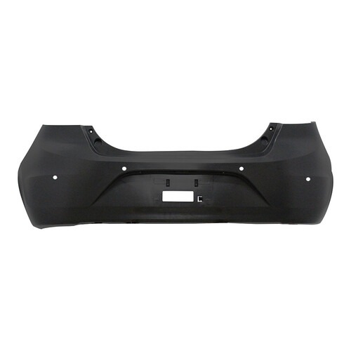 Para-choque KA Hatch 2014 a 2018 traseiro preto com furo para sensor - 2675-E