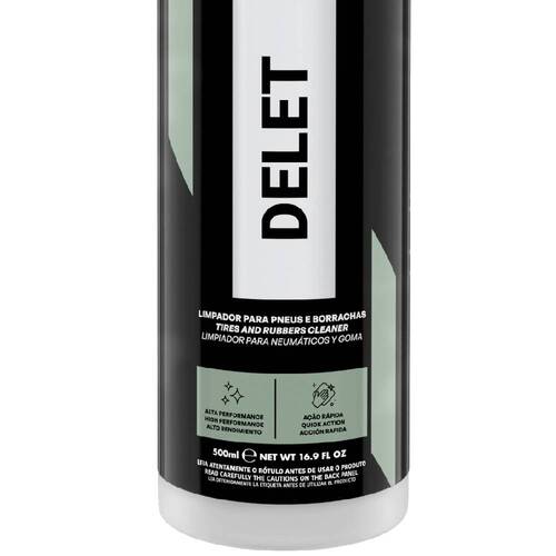Limpa pneus e borrachas automotivo 500 ml com gatilho - Delet