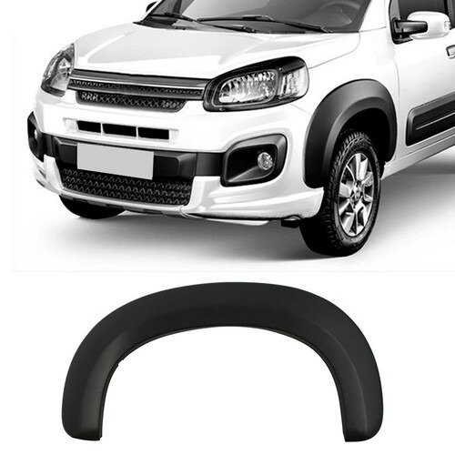 Moldura para-lama Uno Way 2014 a 2022 dianteiro esquerdo preto texturizado - 3567