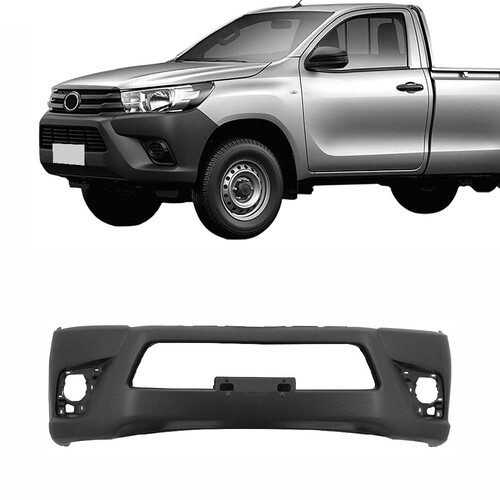 Para-choque Hilux 2015 a 2023 dianteiro preto texturizado sem grade - 7066