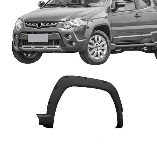 Moldura para-lama Strada Adventure 2014 a 2021 dianteiro esquerdo cinza texturizado - 3599