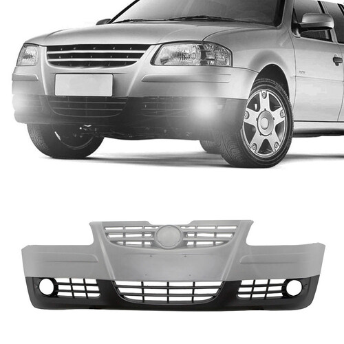 Para-choque Gol/Parati/Saveiro G4 2005 a 2010 dianteiro primer parcial com furo para farol - 6455