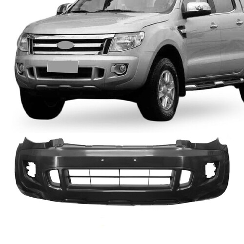 Para-choque Ranger 2012 a 2016 dianteiro preto liso com e sem furo para farol - 2708