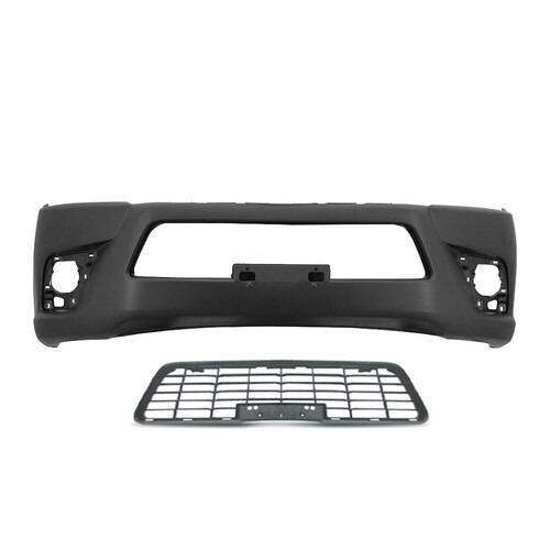 Para-choque Hilux 2015 a 2018 dianteiro preto com grade cabine dupla - 7082