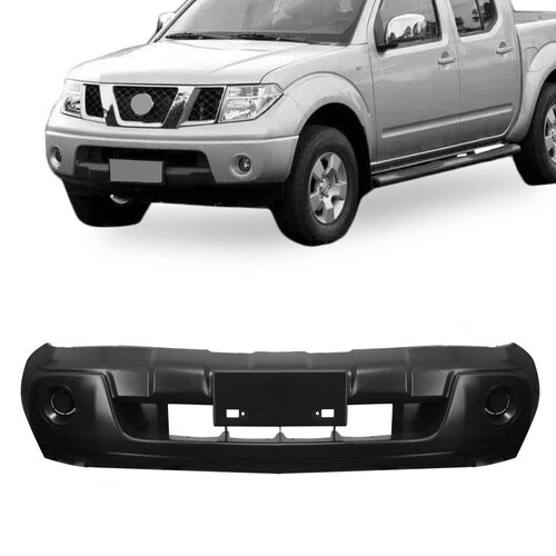 Para-choque Frontier 2008 a 2013 dianteiro preto liso com e sem furo para farol - 9210