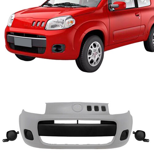 Para-choque Uno 2010 a 2014 dianteiro cinza primer parcial - 3485K