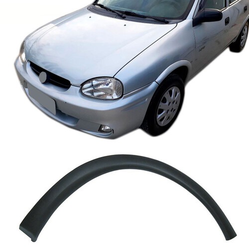 Moldura para Roda Corsa Wind Super Pick-Up 1994 a 2002 dianteiro direito preto - 163PDD