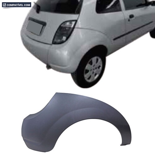 Para-choque KA 2003 a 2007 traseiro ponteira direita preto - 2657