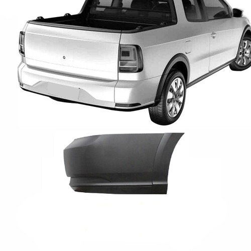 Para-choque Saveiro G7 2016 a 2021 traseiro direito preto liso parcial - 6642