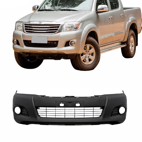 Para-choque Hilux 2012 a 2015 dianteiro preto com grade - 7065