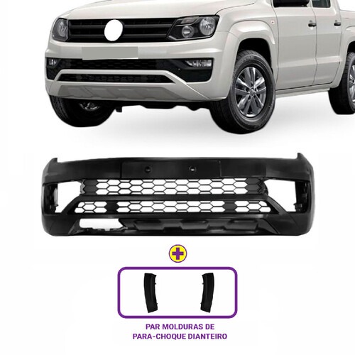 Para-choque Amarok 2017 a 2022 dianteiro preto com e sem farol - 6514K Para-choque Amarok 2017 a 2022 dianteiro preto com e sem farol - 6514K