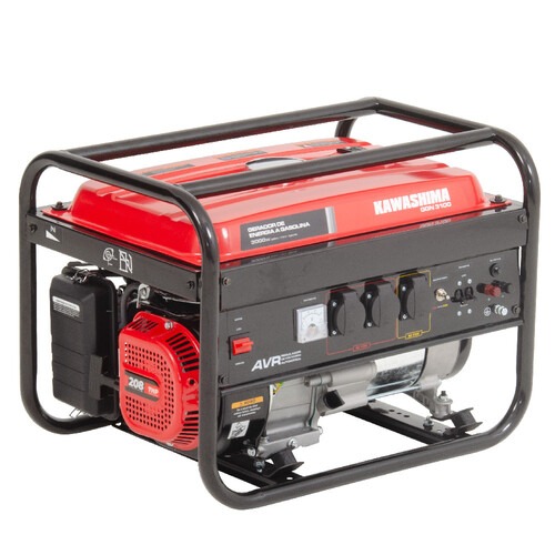 Gerador de energia 3 Kva a gasolina partida manual com AVR bivolt - GGN 3100  110V/220V