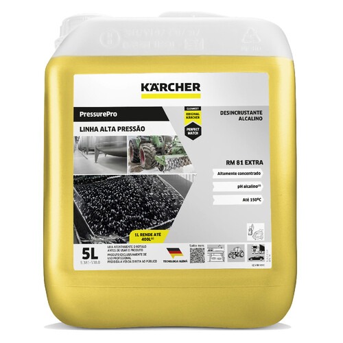 Detergente desincrustante profissional ultra concentrado 5 Litros - PressurePro RM 81