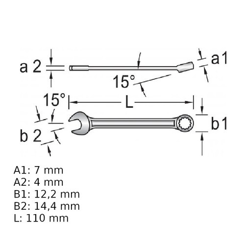 Chave combinada 5/16