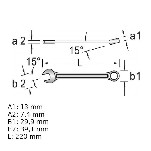 Chave combinada 11/8