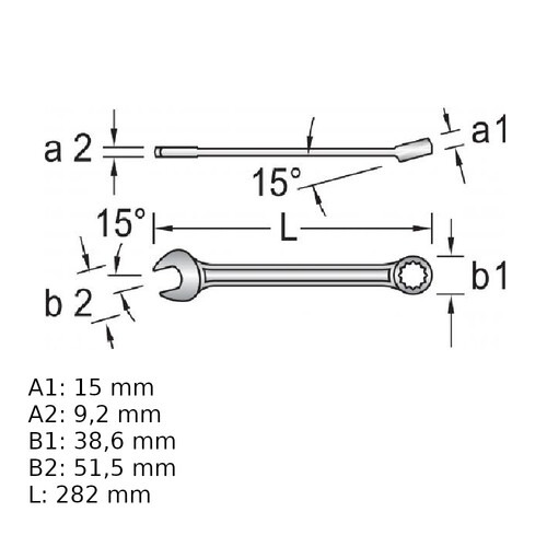 Chave combinada 15/16