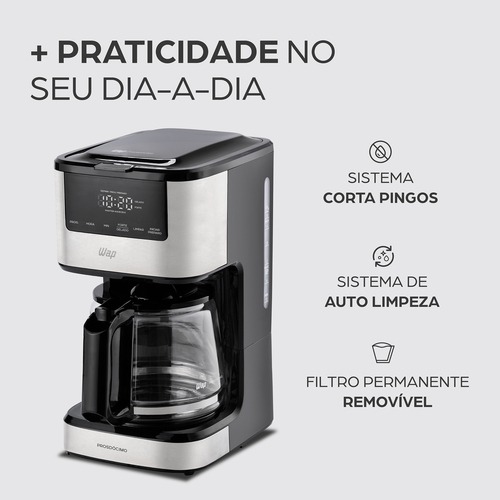 Cafeteira el�trica digital 900W timer program�vel 24H Prosd�cimo - WCD1500  110V