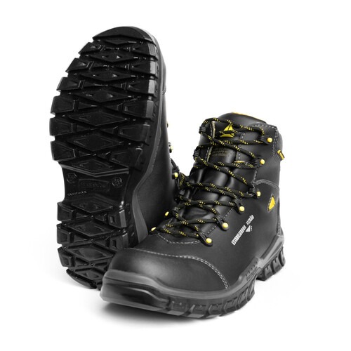 Botina em microfibra com cadar�o biqueira composite preta - BRAS�LIA SBP SRC