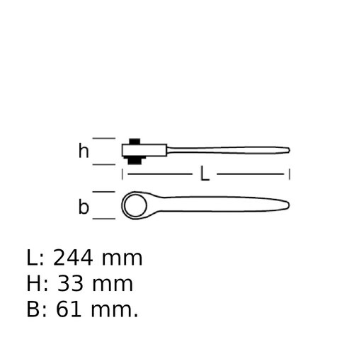 Chave catraca revers�vel 7/8