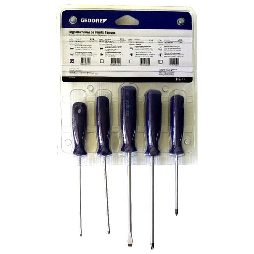 Jogo de chave de fenda e phillips com 5 pe�as - 150-160S1