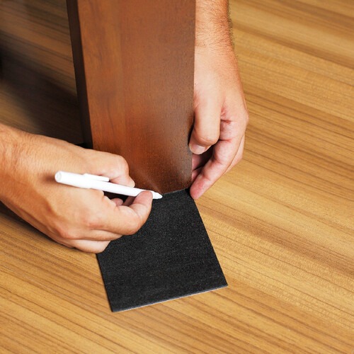 Feltro protetor adesivo retangular 127 x 51mm preto com 2 unidades Feltro protetor adesivo retangular 127 x 51mm preto com 2 unidades