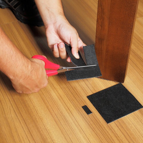 Feltro protetor adesivo retangular 127 x 51mm preto com 2 unidades Feltro protetor adesivo retangular 127 x 51mm preto com 2 unidades