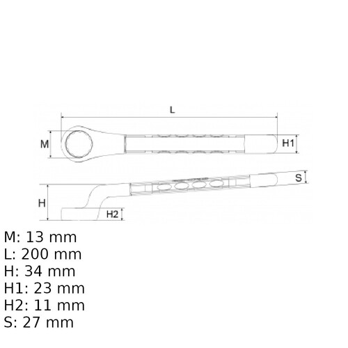 Chave estrela de uma boca 13 mm VDE isolada 1000V - BW89MQ13