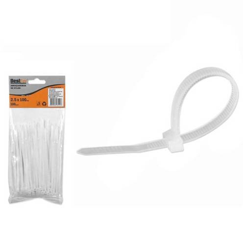 Abra�adeira de nylon 2,5 mm x 10 cm 100 pe�as - BFH0741