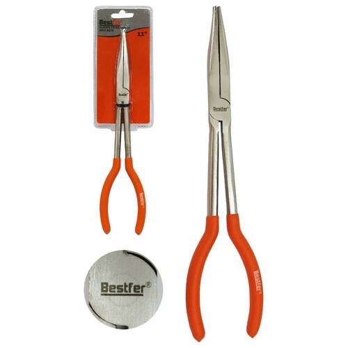 Alicate bico meia cana reto longo 11