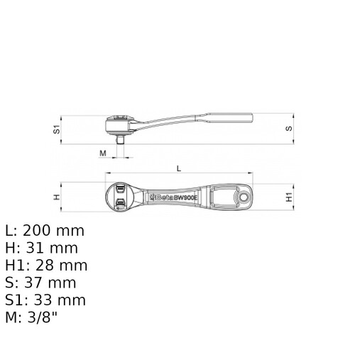 Chave catraca revers�vel 3/8