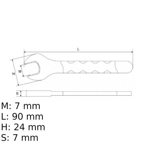 Chave fixa de uma boca isolada VDE 7 mm - BW52MQ7