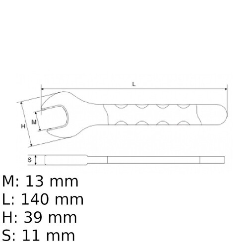 Chave fixa de uma boca isolada VDE 13 mm - BW52MQ13