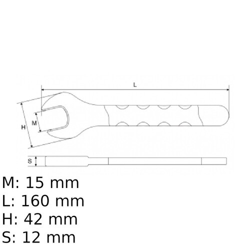 Chave fixa de uma boca isolada VDE 15 mm - BW52MQ15